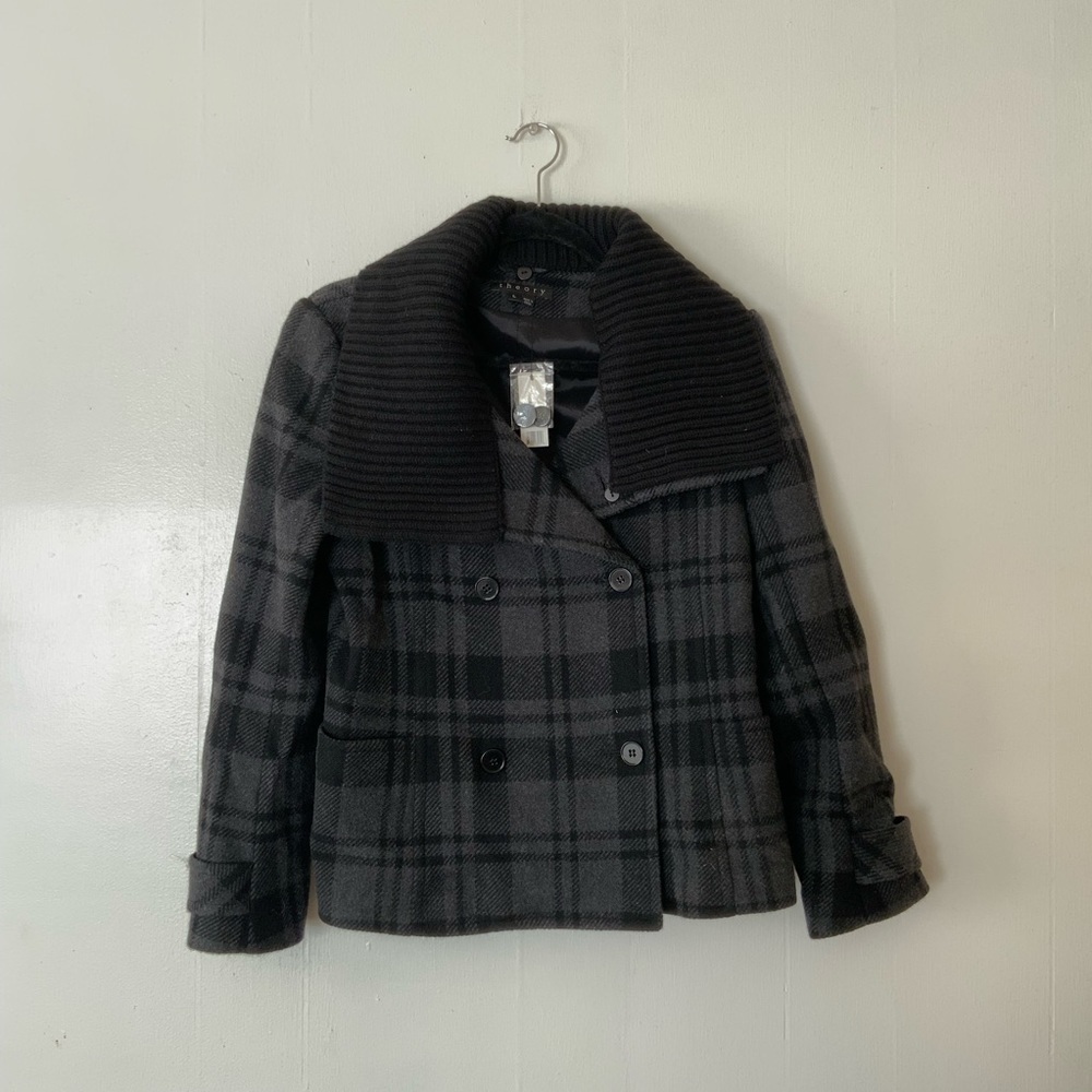 Nwt THEORY Emmilie Plaid Jacket